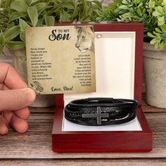 To My Son - Cross Bracelet